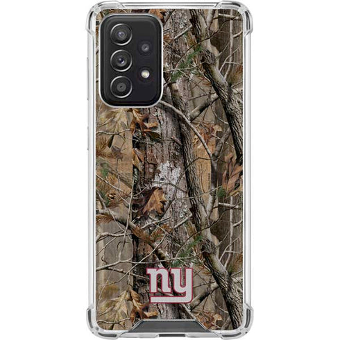 NFL New York Giants Realtree AP Camo Galaxy A52 5G Clear Case